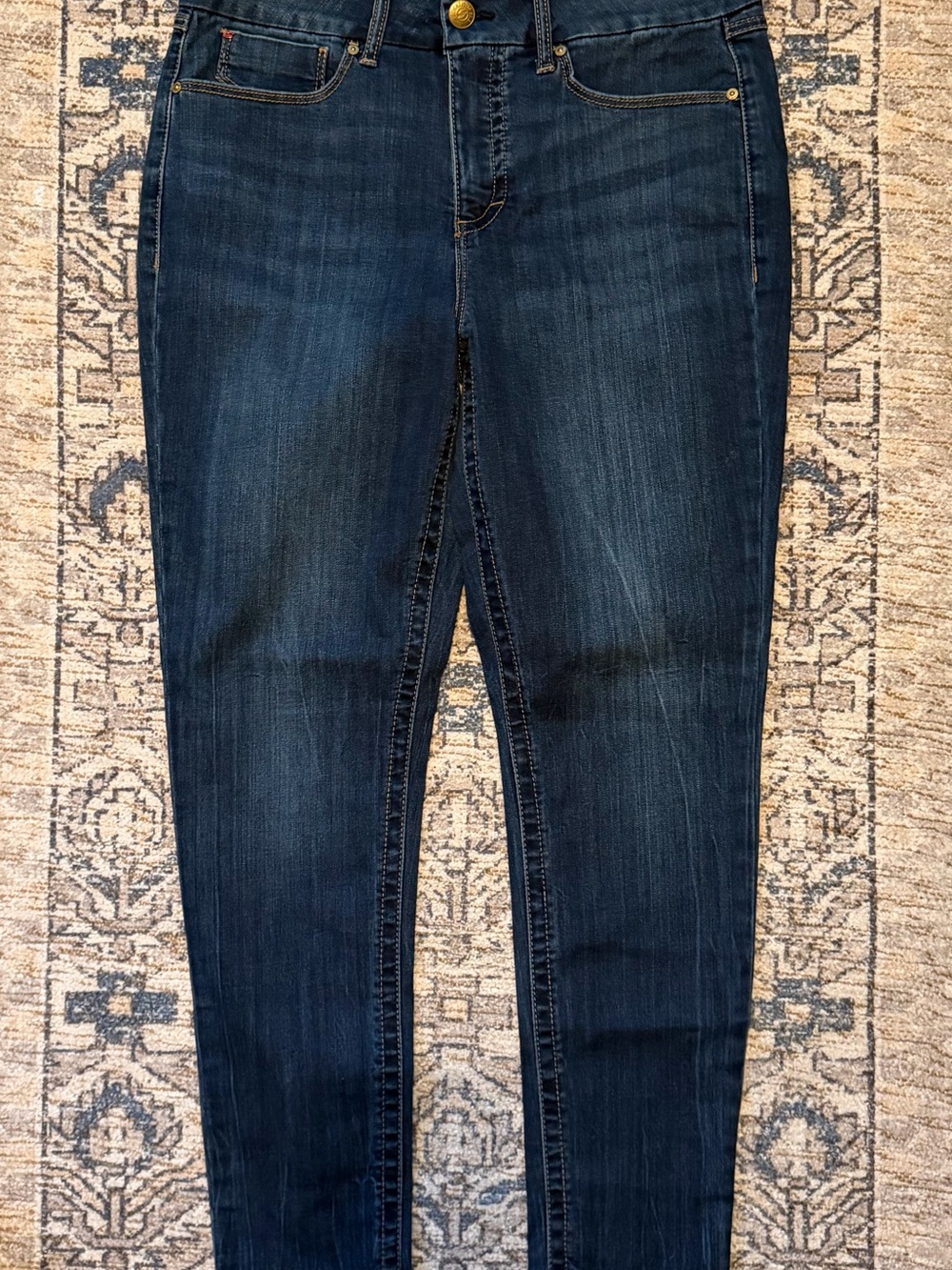 Seven7 Women’s Skinny Jeans in Dark Indigo tummyless high rise sz 12